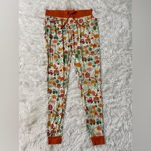 NEW Little Sleepies Womens XS Happy Harvest Pumpkin Pajama Pants Fall Pjs Autumn